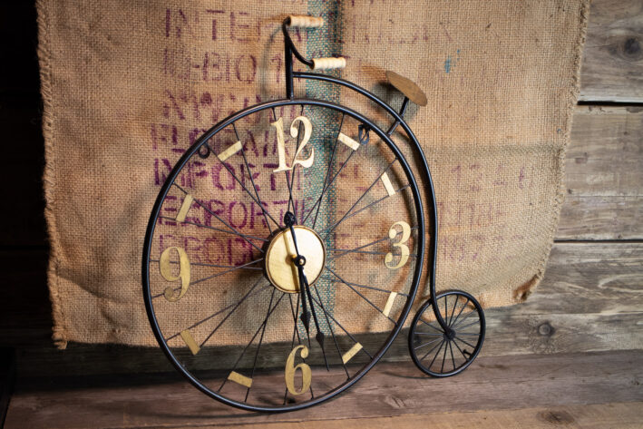 Penny Farthing wall hanging clock