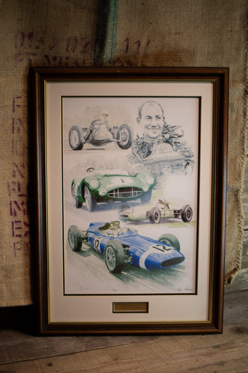 Sir Stirling Moss Hand signed print