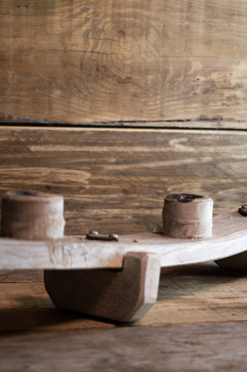 Wood candlestick holder- beach house