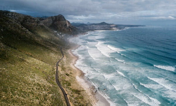 Aerial view of Misty Cliffs, Cape Town, South Africa.